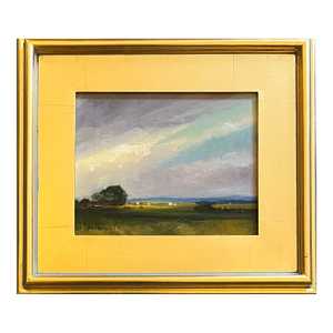 Oil Painting of a Landscape With Distant Poppyfields by Satori Gregorakis
