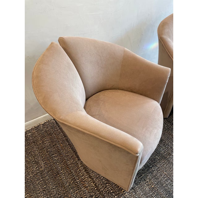 Textile 1980s Postmodern Vintage Weiman Split Chairs - A Pair For Sale - Image 7 of 11