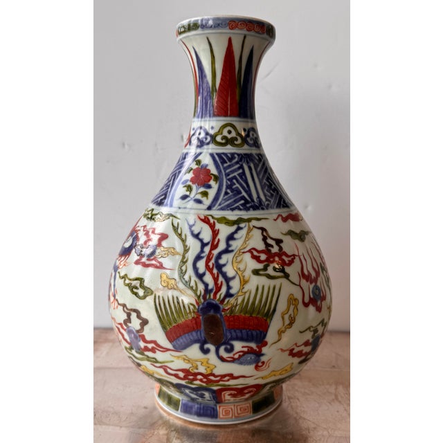 Chinese Antique Chinese Ducai Porcelain Vase For Sale - Image 3 of 4