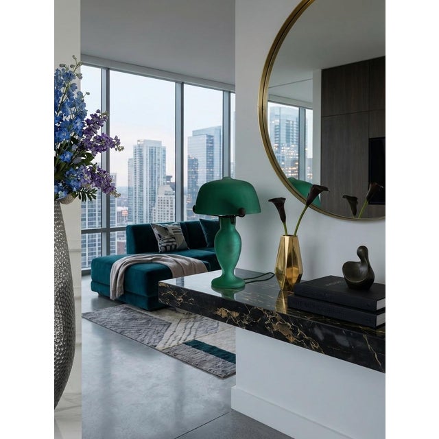 An extraordinary, museum-quality investment piece of French art glass heritage, perfect for a high-end Art Deco or...