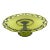 1950s Pitman-Drietzer Glass Avocado Green Cake Stand "Colony Lace" 14" Plate For Sale
