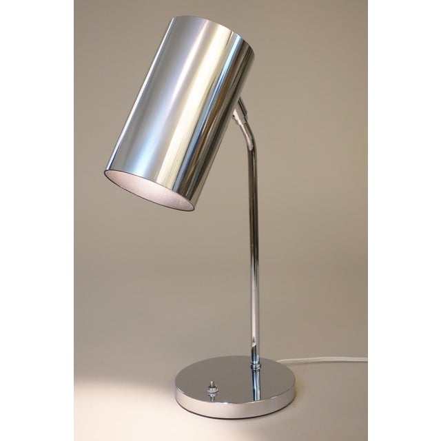 1960s Koch Lowy Atomic Modern Space Age Chrome Minimalist Table Lamp ...