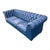 Chesterfield 3-Seater Sofa in Blue Leather For Sale - Image 6 of 7
