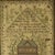 Antique Scottish Sampler, 1781, by Betty Ferguson. The sampler is worked in silk threads on a linen ground, in a variety...