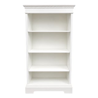 Antique Neoclassical Bookcase in Benjamin Moore Seapearl Lacquer For Sale