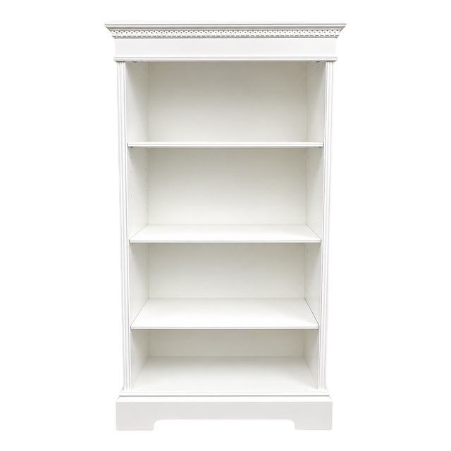 Antique Neoclassical Bookcase in Benjamin Moore Seapearl Lacquer For Sale