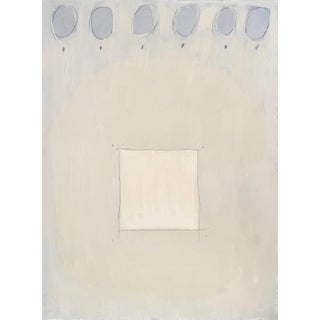 White and Blue Oil Abstract Painting Original Canvas Minimalist Painting Contemporary Interior Wall Art For Sale