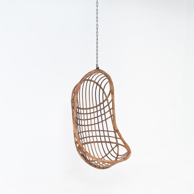 Pendant Egg Chair in Rattan For Sale - Image 10 of 18