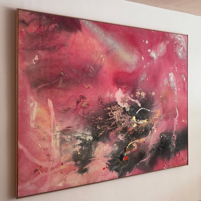 This breathtaking, oversized original masterpiece captures the peak energy of the 1980s Postmodern New York School....