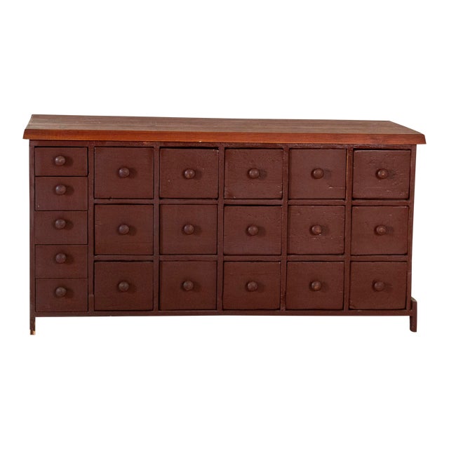 Late 19th Century Antique Pine Apothecary Cabinet Chairish