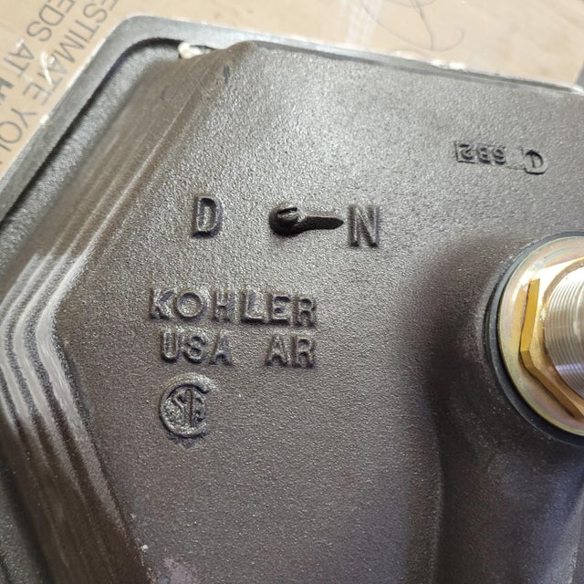 Kohler Hexagon Racetrack Drop-in Cast Iron Sink For Sale - Image 9 of 11