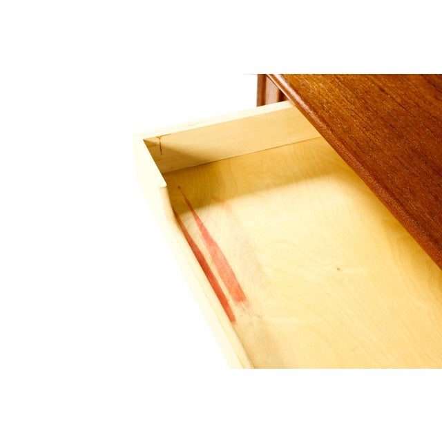 1960s Danish Modern Mid Century Compact Teak Credenza Console — Tambour Doors — Hans C. Andersen For Sale In Los Angeles - Image 6 of 10