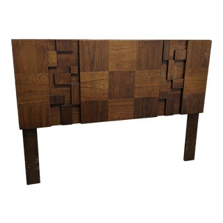 Lane Paul Evans Brutalist Queen Headboard For Sale