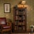 Wood Mission Leaded Glass Bookcase With Lock & Key - Walnut For Sale - Image 7 of 17