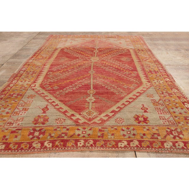Vintage Turkish Oushak Rug, 05'02 X 09'01 For Sale - Image 9 of 10