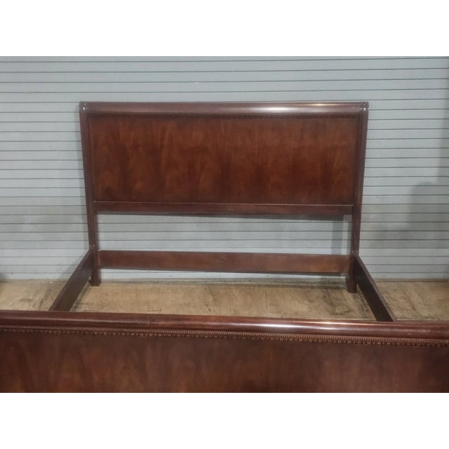 Henkel Harris Mahogany King Size Sleigh Bed Frame Made in Winchester, Virginia For Sale - Image 9 of 11