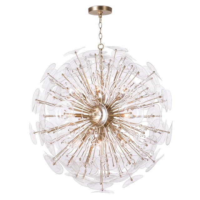 Metal Regina Andrew Poppy Glass Chandelier Large in Clear For Sale - Image 7 of 7