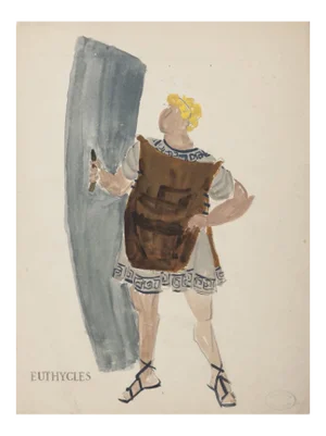 Alkis Matheos, Euthycles, 20th Century, Painting