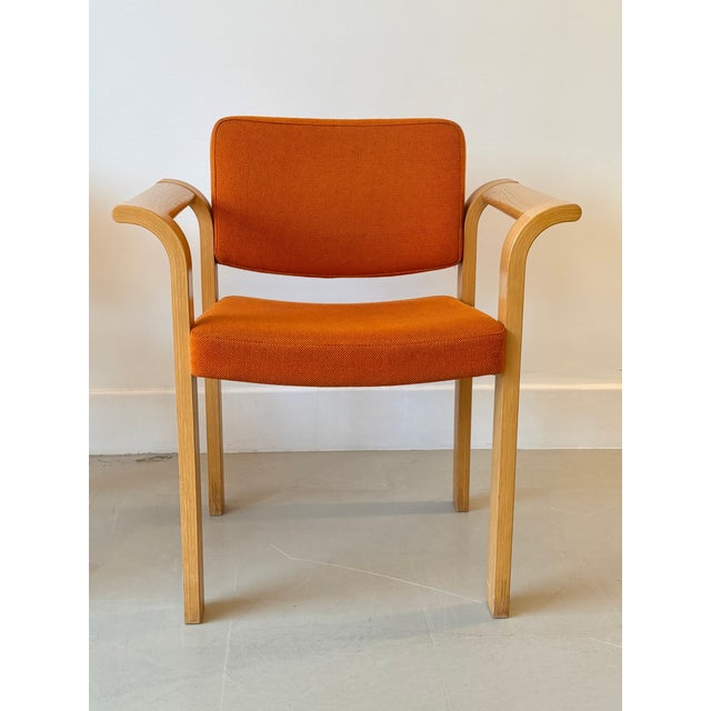 Mid-Century Modern Mid-Century Modern Orange Stacking Armchairs by Rud Thygesen & Johnny Sørensen for Magnus Olesen, Denmark, 1970s, Set of 2 For Sale - Image 3 of 18