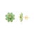 Not Yet Made - Made To Order Summer Floral Emerald Stud Earrings in 18k Gold- 2 Pieces For Sale - Image 5 of 9