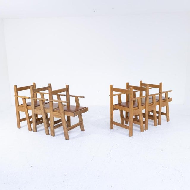 Vintage Rationalist Armchairs, 1970s, Set of 6 For Sale - Image 6 of 15