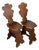 Set of Rustic Wood Chairs and Stools For Sale