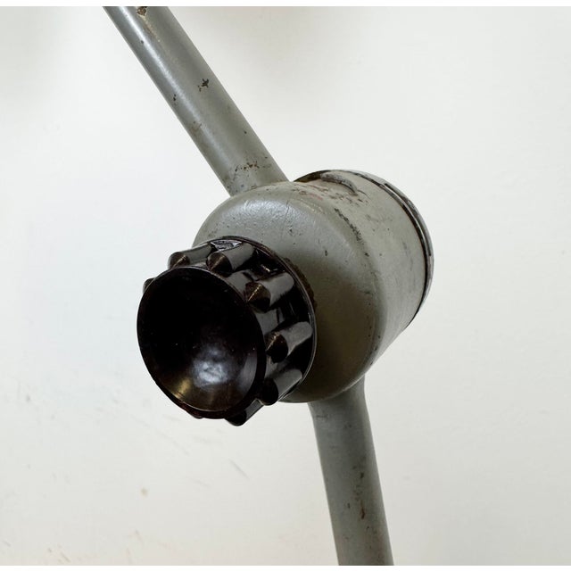 Large Grey Industrial Workshop Table Lamp, 1960s For Sale - Image 11 of 18