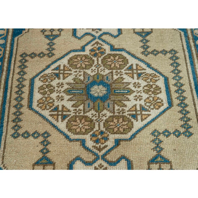 Early 21st Century Turkish Mini Rug Oriental Hand Knotted Vintage Rug 2' x 3'3" #20768 For Sale - Image 5 of 8
