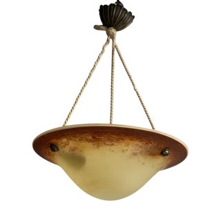 French Art Deco Hanging Ceiling Lamp For Sale