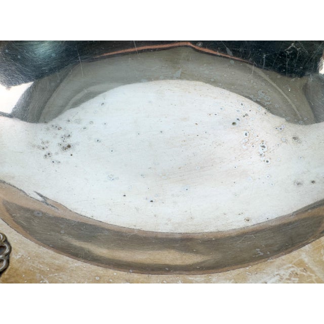 Early 20th Century Silver-Plated Oval Centerpiece Platter With Handles For Sale - Image 15 of 16