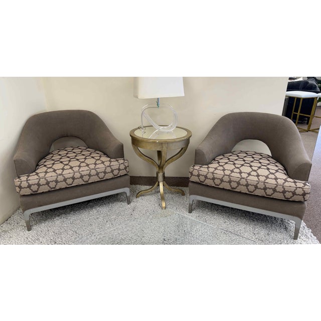 Baker Carnelian Sculptural Lounge Chairs by Jean-Louis Denoit, a Pair For Sale In Miami - Image 6 of 16