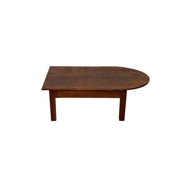Early 20th Century Crescent-Shaped Larch Coffee Table For Sale - Image 4 of 5