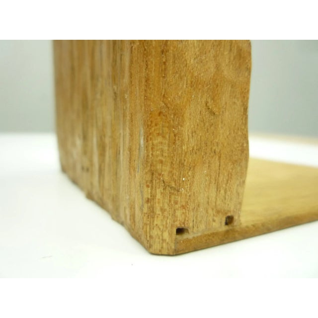 Anthroposophical Bookends in Oak, 1930s, Set of 2 For Sale - Image 9 of 10