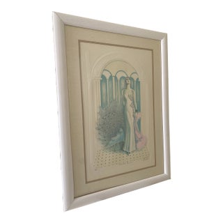 1980s Mixed Media Art Deco Wall Art by Mary Vickers. Signed For Sale