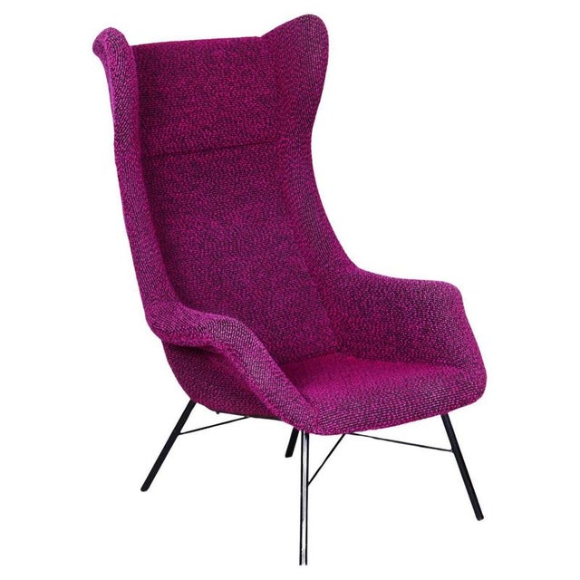 Mid-Century Wingchair in Plastic Fiber from Miroslav Navratil, Czech, 1950s For Sale - Image 12 of 12