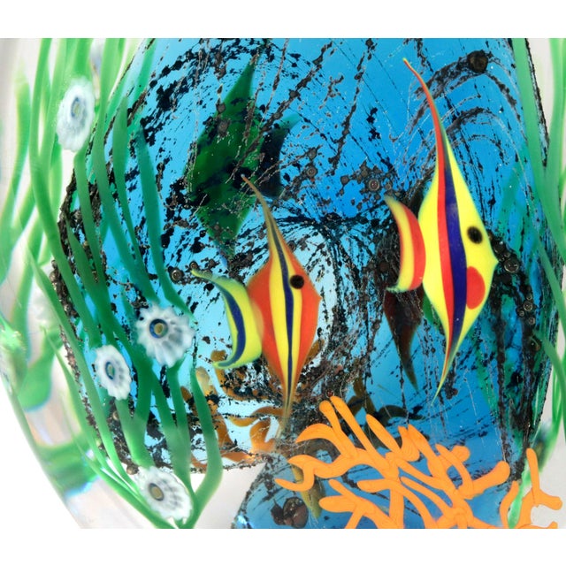 Art Glass Zellique Studios Coral Reef Blown and Molded Aquarium Bookends For Sale - Image 9 of 14