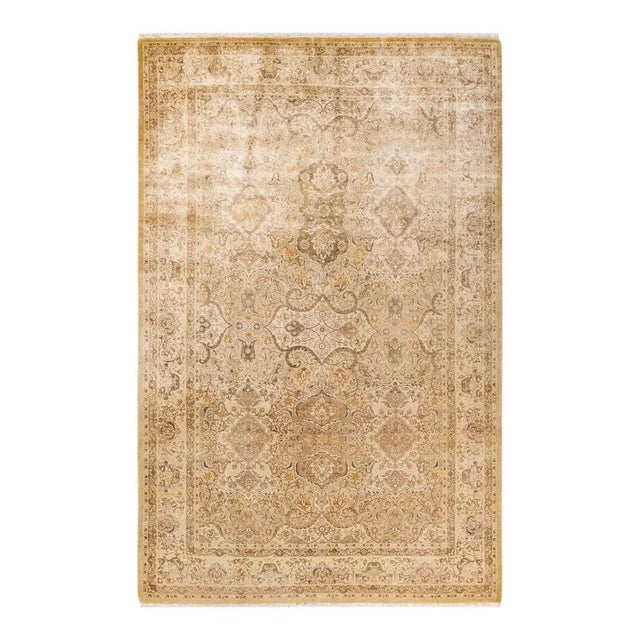 Green Mogul, One-of-a-Kind Hand-Knotted Area Rug in Green, 6' 1" x 9' 3" For Sale - Image 8 of 8