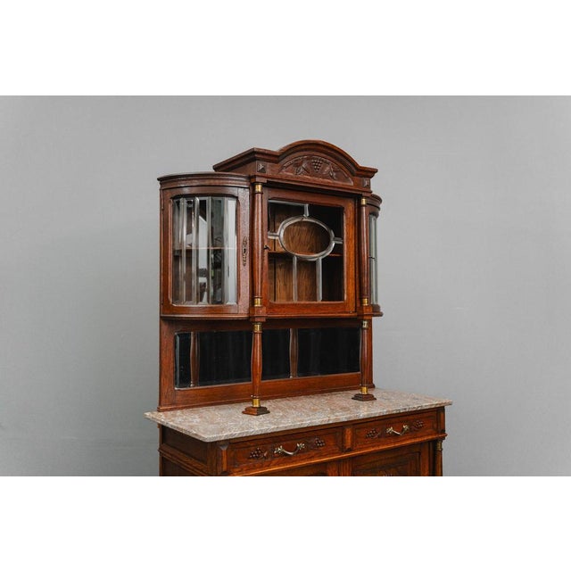 Antique Art Nouveau Sideboard in Oak, 1890s For Sale - Image 6 of 18