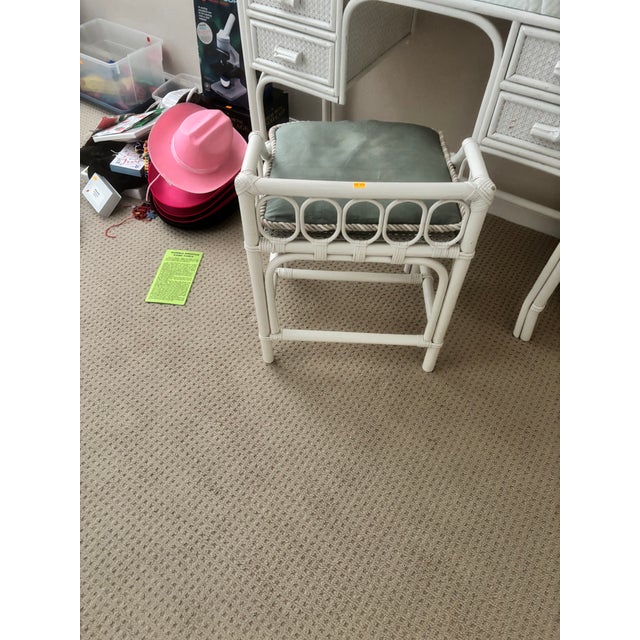 Mid-Century Modern Vintage Angraves Rattan Desk/ Dressing Table For Sale - Image 3 of 5
