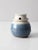 This is a vintage studio pottery jar. Signed by the artist, the handmade honey pot features a blue and white glaze with...