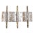 Set of Vintage 3 X 3 In. Stanley Steel Brass Steeple Door Hinges For Sale