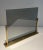 1970s Smoked Glass and Brass Fireplace Screen For Sale - Image 5 of 13