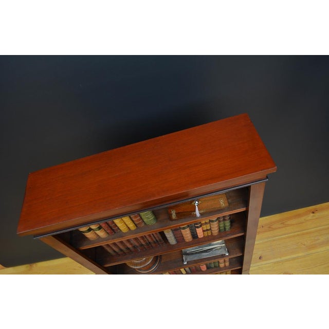 Wood Victorian Mahogany Open Bookcase, 1880 For Sale - Image 7 of 16