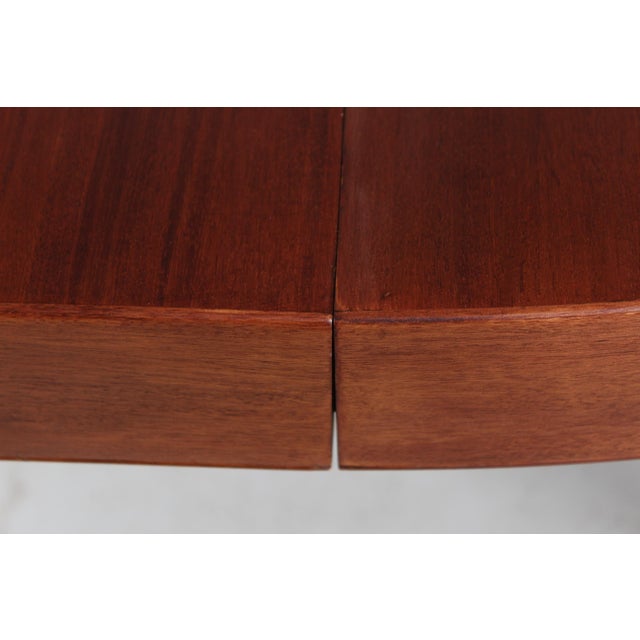 Large Round Dining Table Mahogany by Ole Wanscher for A. J. Iversen, Denmark, 1950s For Sale - Image 15 of 18