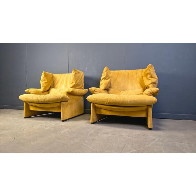 Animal Skin Porto Venere Sofa by Vico Magistretti for Cassina, 1980s, Set of 2 For Sale - Image 7 of 12
