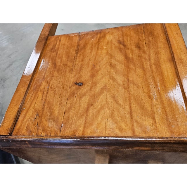 George III Style Cherry Low Low Chest of Drawers Commode For Sale - Image 15 of 15