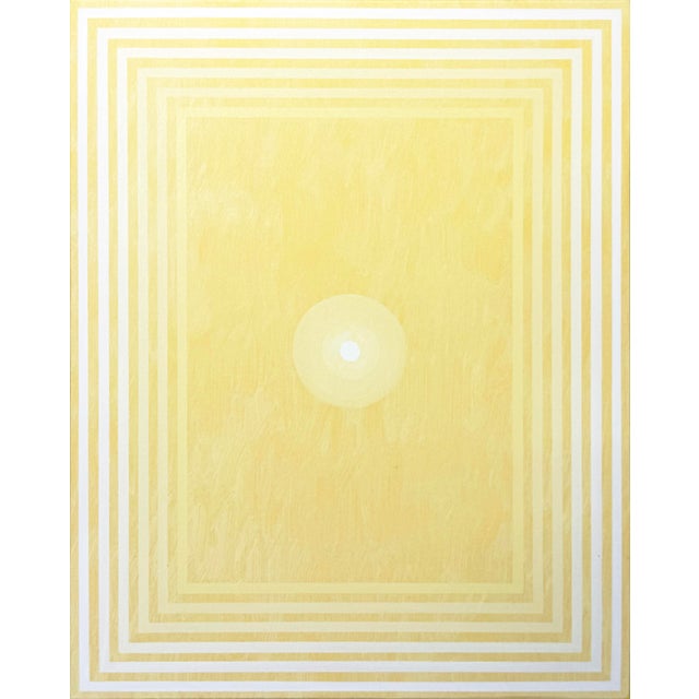 Contemporary Abstract Acrylic on Canvas "Mesmerism (Naples Yellow Light) 1" by Andy Harwood For Sale - Image 4 of 4