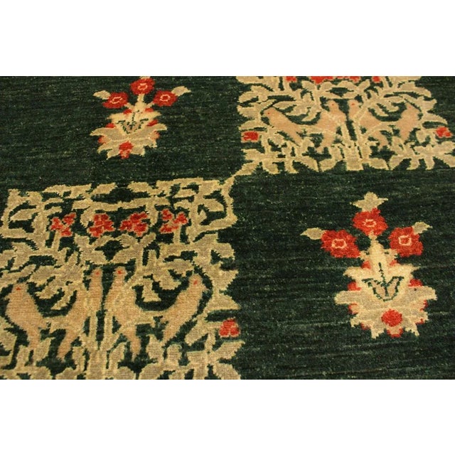 1990s Modern Green/Rust Wool Rug - 3'1 X 4'9 For Sale In New York - Image 6 of 8