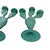 Vintage 1990s Pair of (2) Turquoise Prickly Pear Cactus Candelabras Metal Candle Stick Holders For Sale - Image 16 of 17