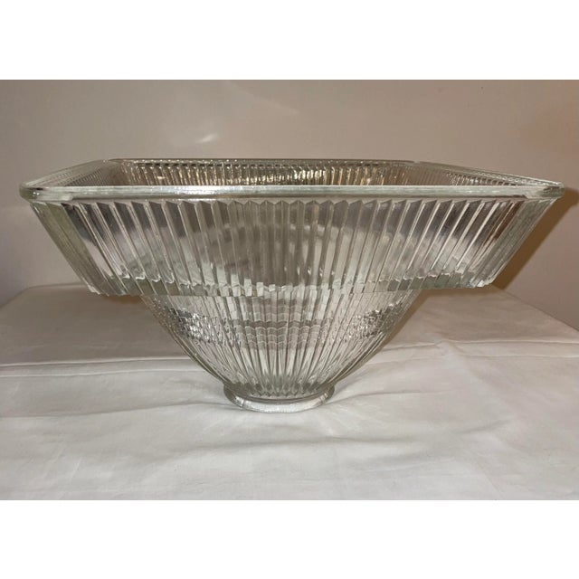 Glass Holophane Industrial Pendant Light Shade For Sale - Image 7 of 7